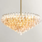 Ciyara Glass Tiered Round Chandelier