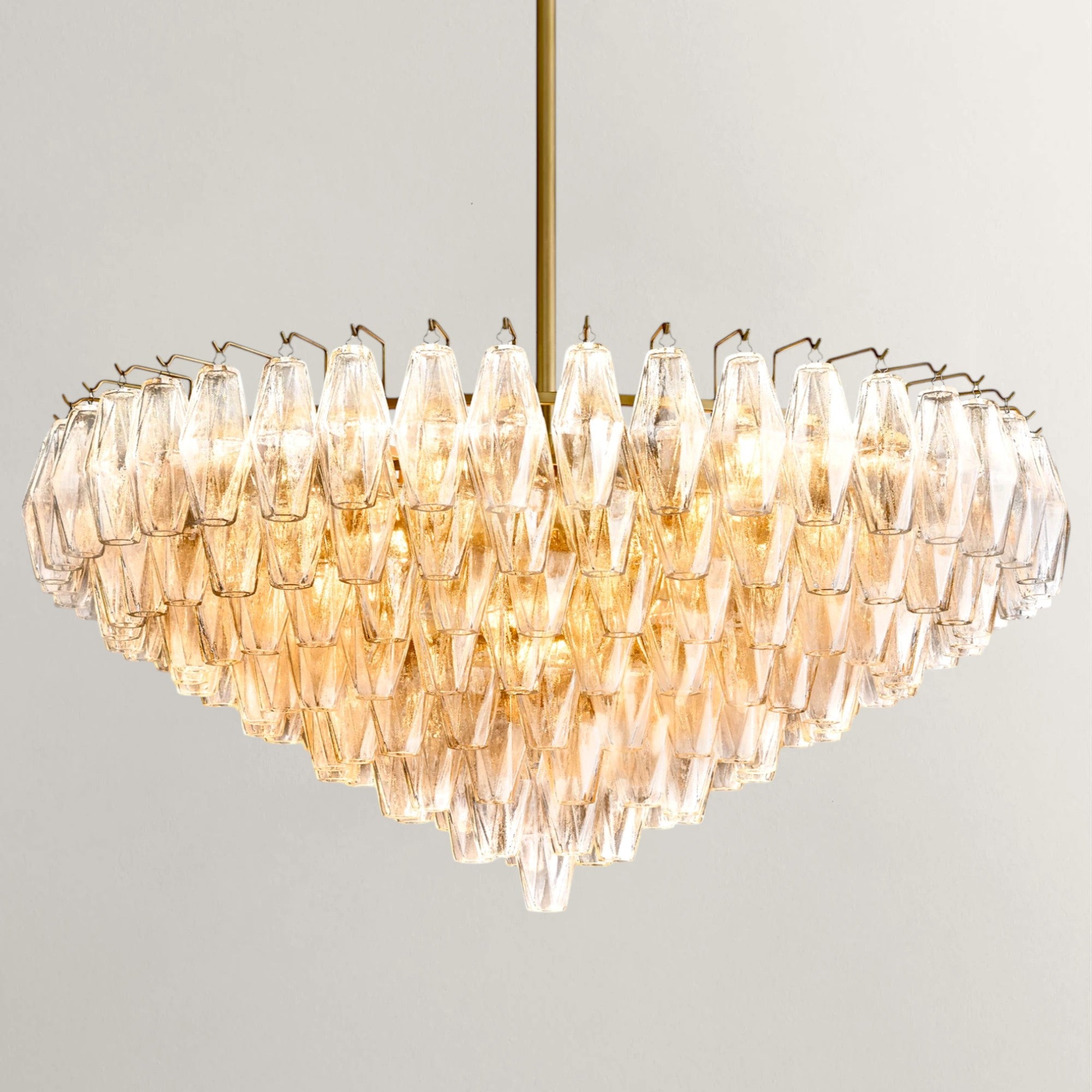 Ciyara Glass Tiered Round Chandelier
