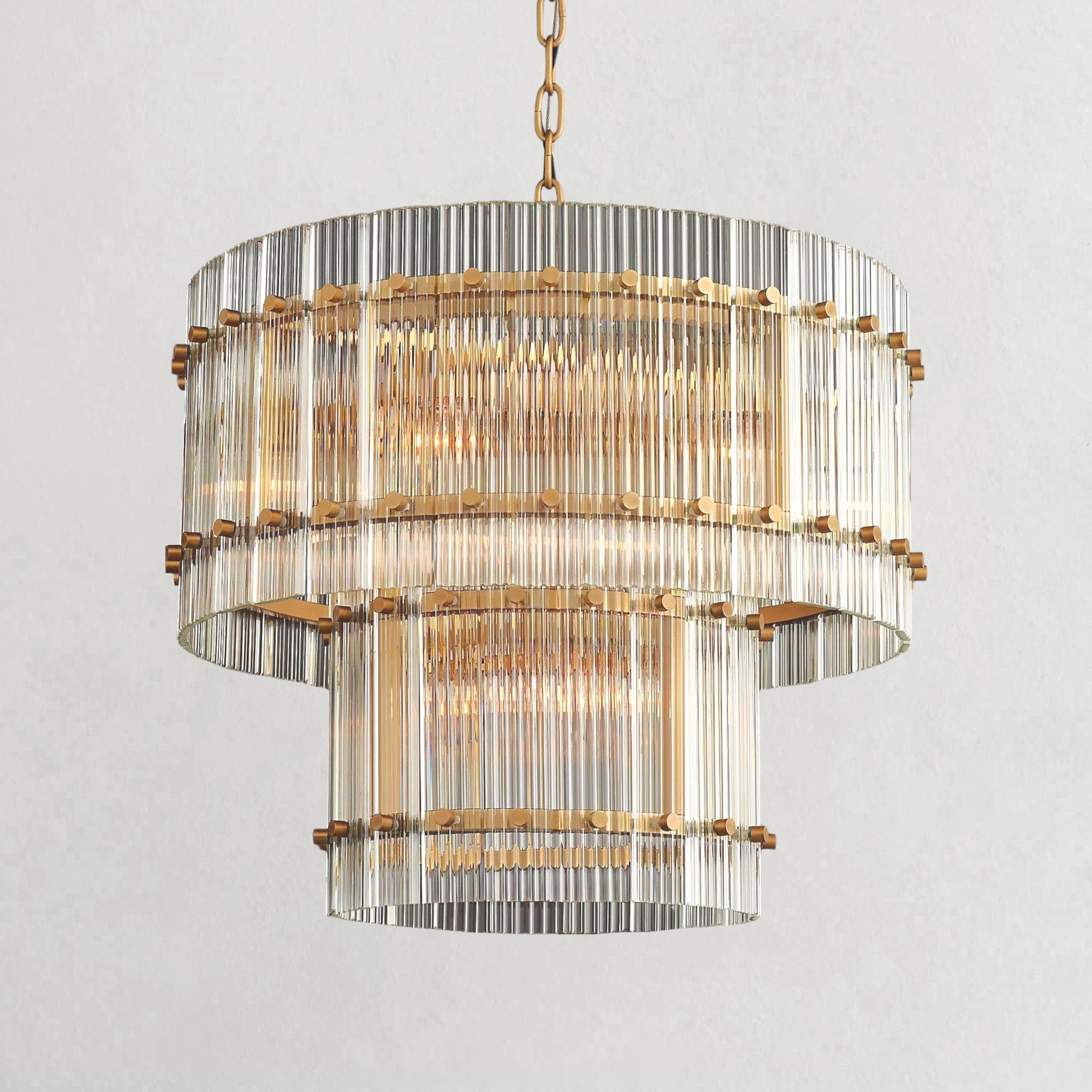 San Marcon Two-Tier Round Chandelier