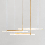 Auduben Crystal Triple Bar Linear Chandelier
