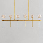 Boula Da Cristal Glass Double Linear Chandelier