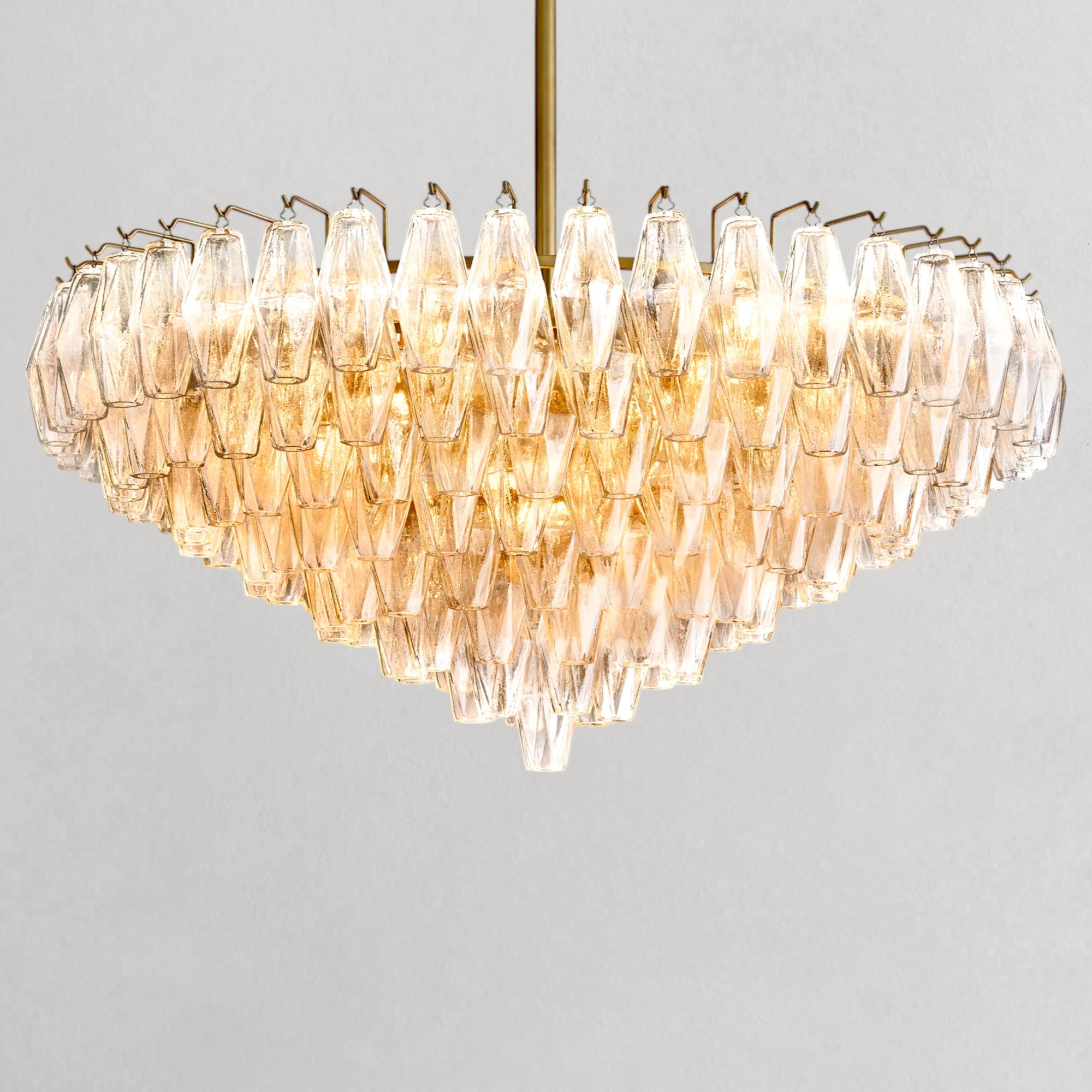 Ciyara Glass Tiered Round Chandelier