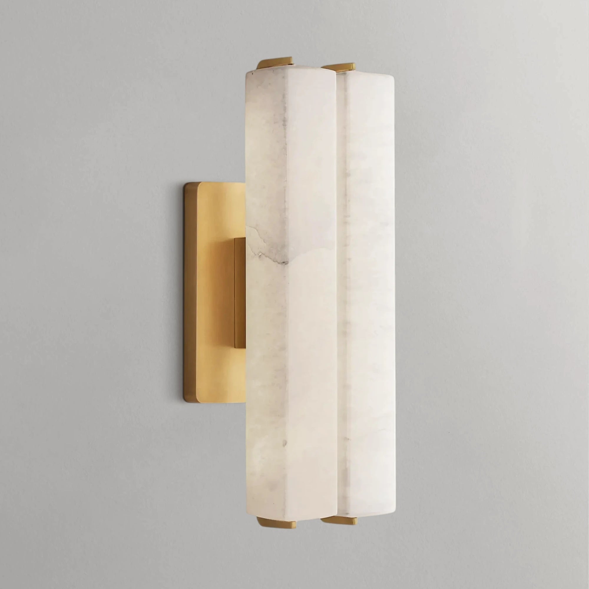 Auduben Alabaster Double Sconce