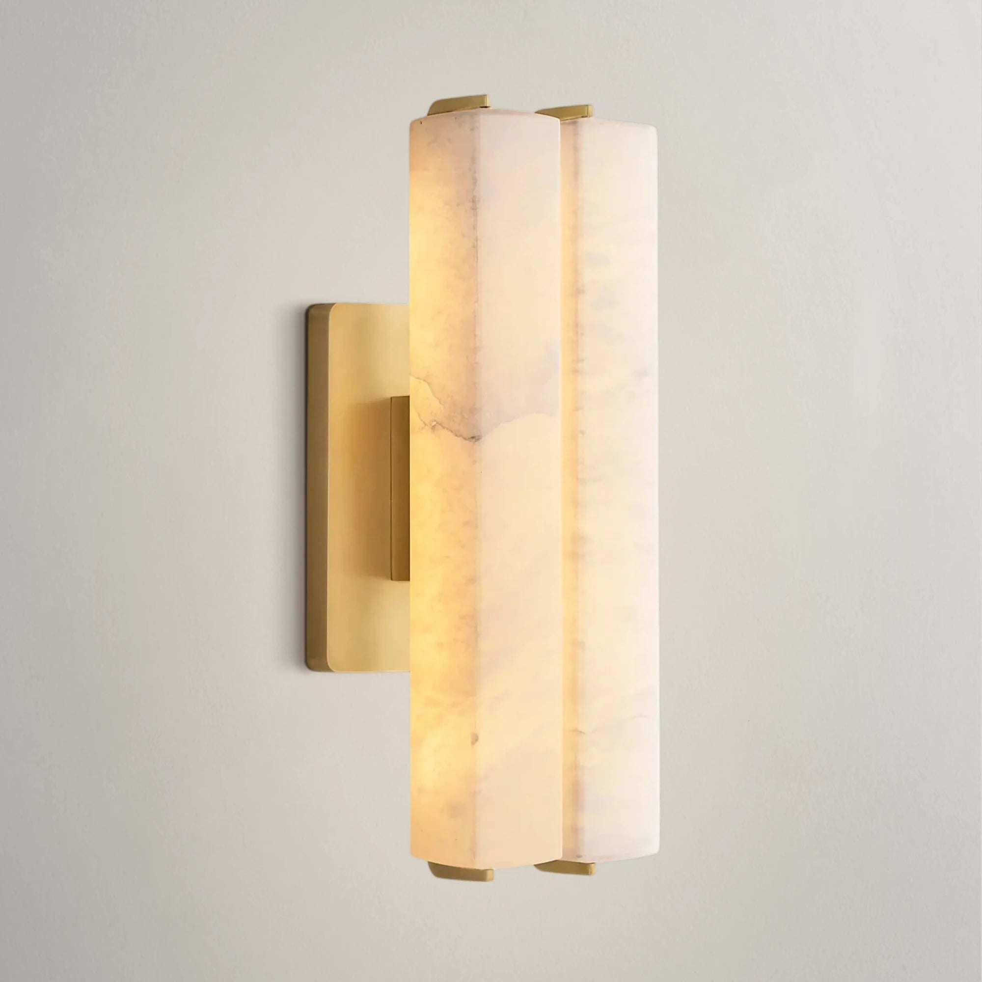 Auduben Alabaster Double Sconce