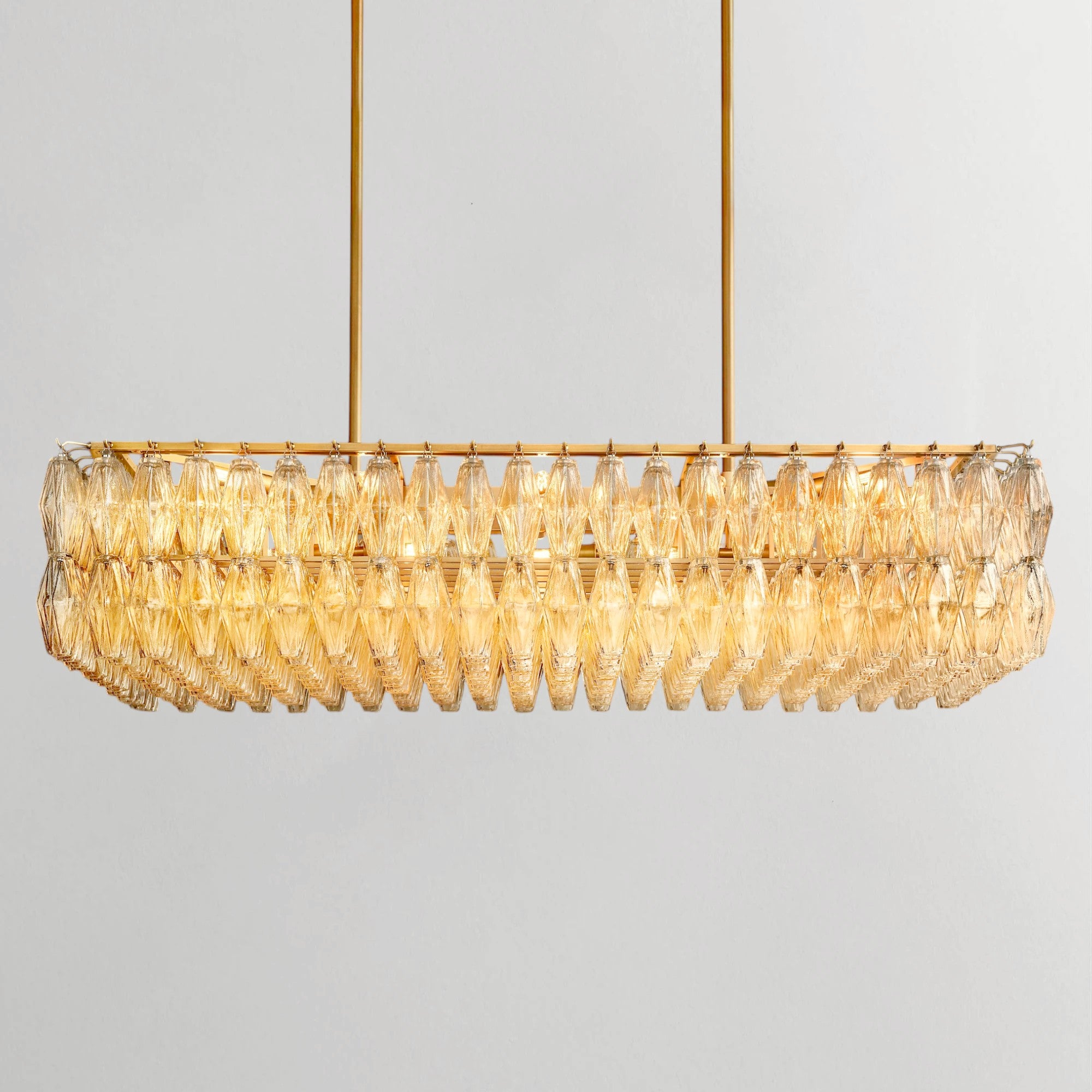 Ciyara Glass Rectangular Chandelier