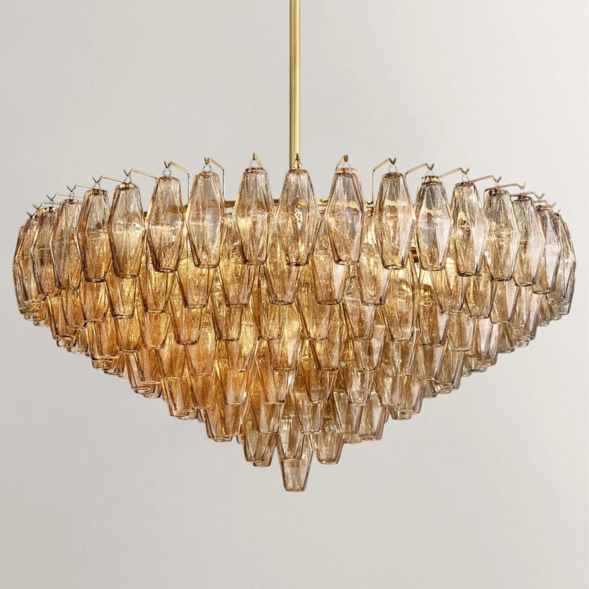 Ciyara Glass Tiered Round Chandelier