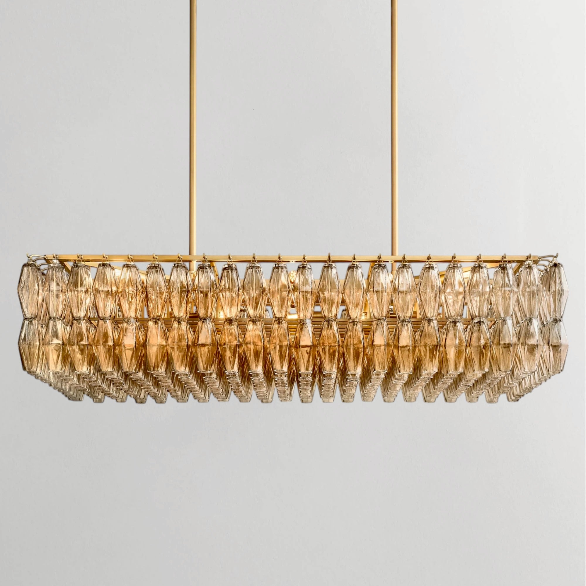 Ciyara Glass Rectangular Chandelier