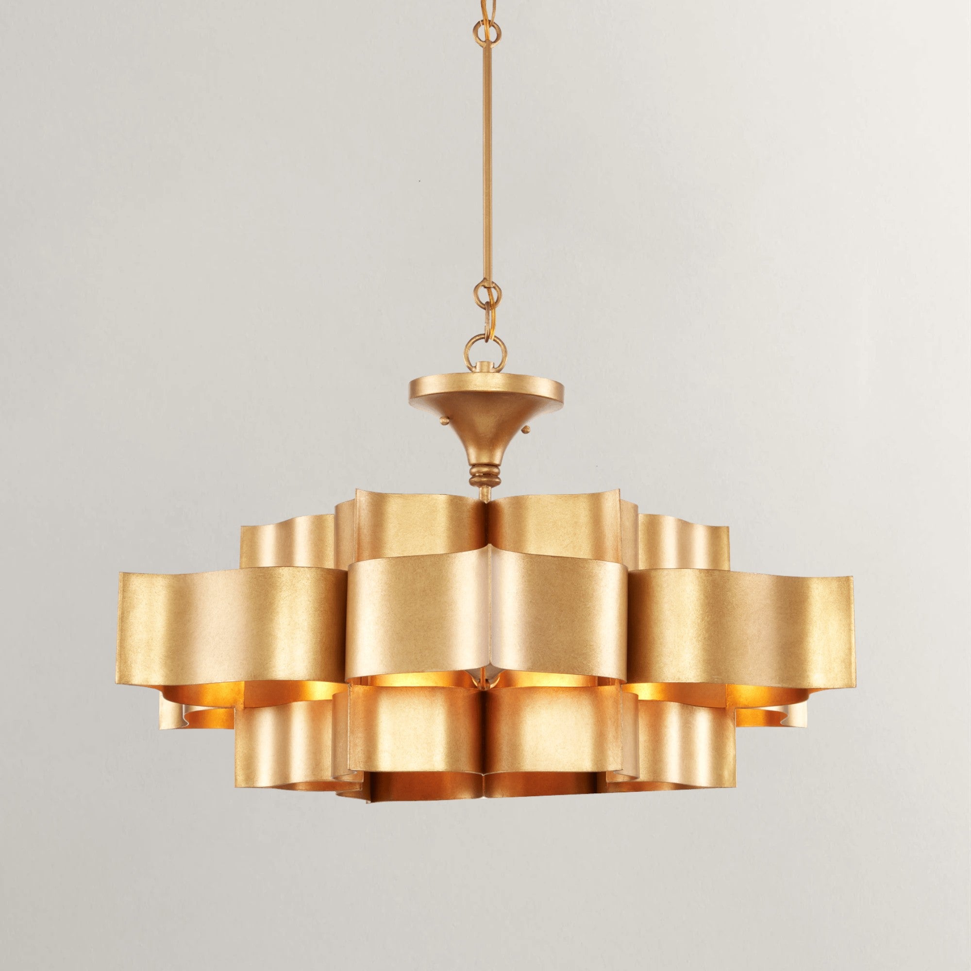 Metal Lotus Chandelier