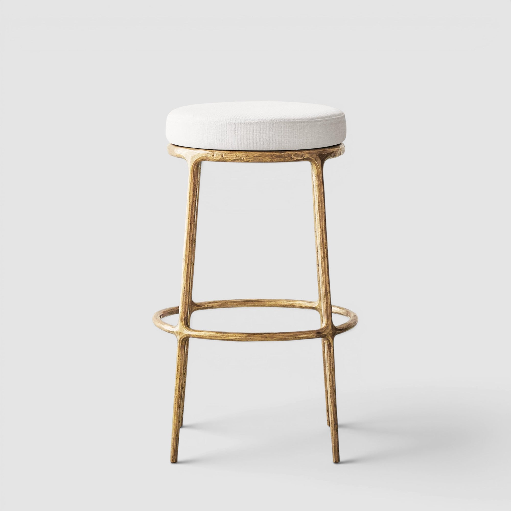 Thadius  Backless Fabric Swivel Bar & Counter Stool