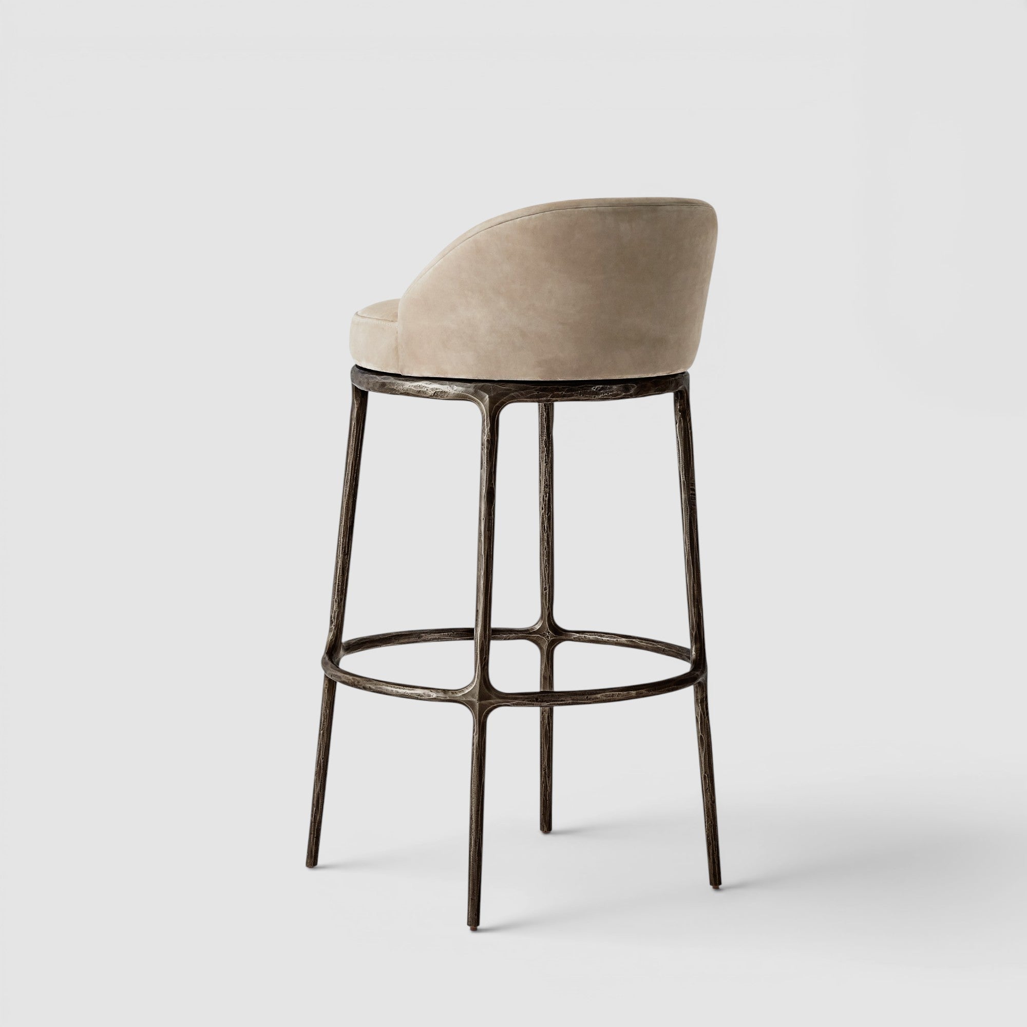 Thadius Leather Swivel Bar & Counter Stool