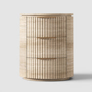 Bylen  Reeded Stone Closed Nightstand