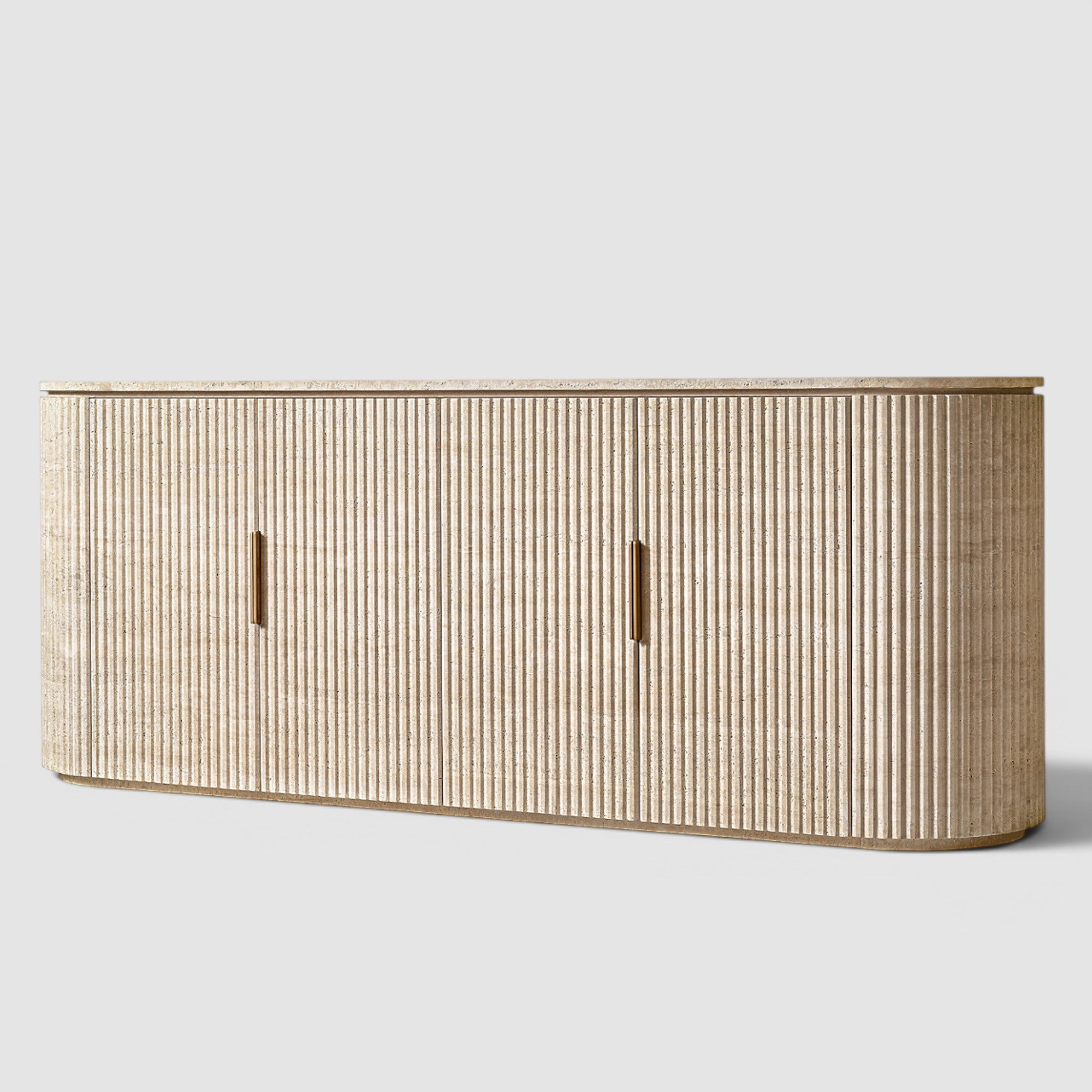 Bylen  Reeded Stone Sideboard