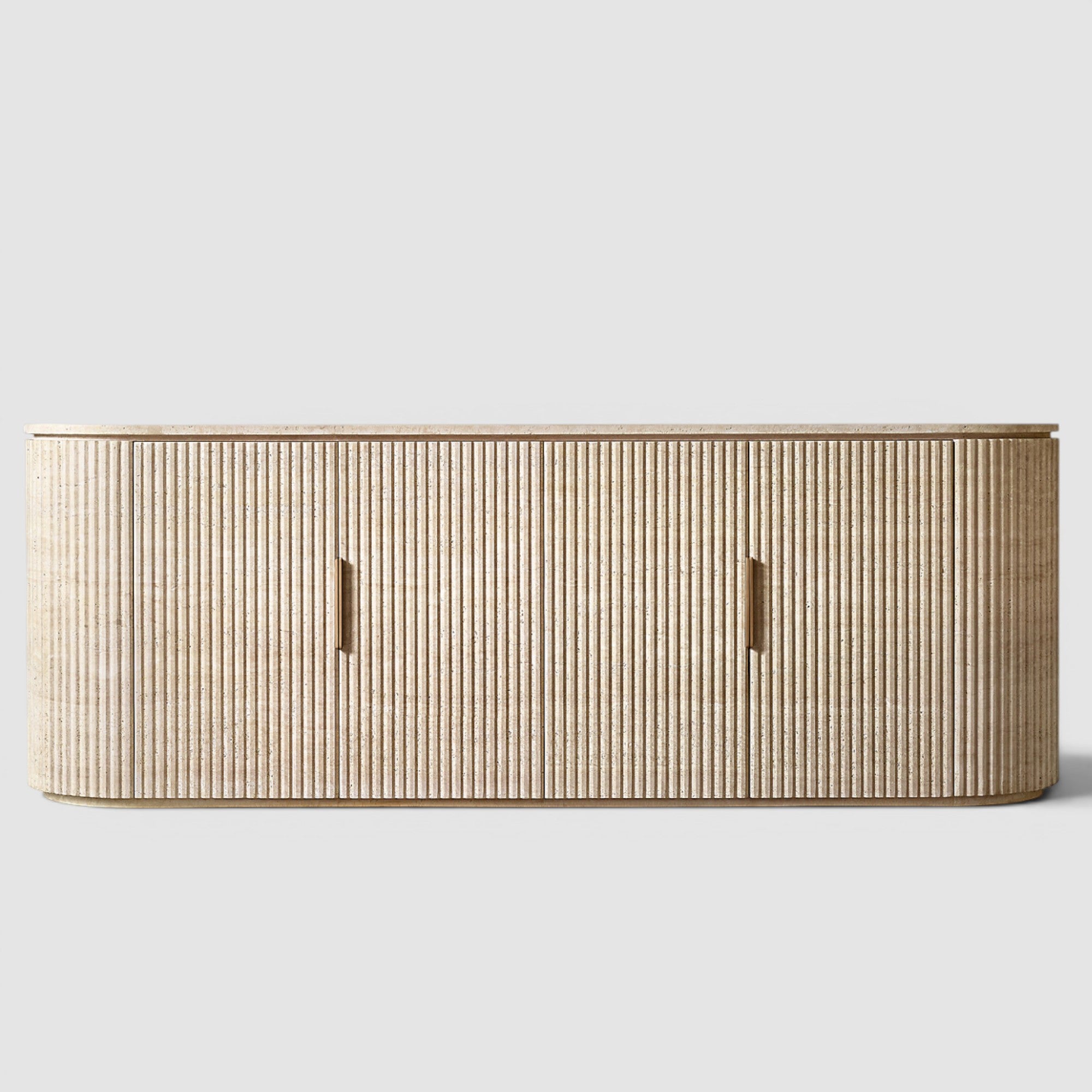 Bylen  Reeded Stone Sideboard