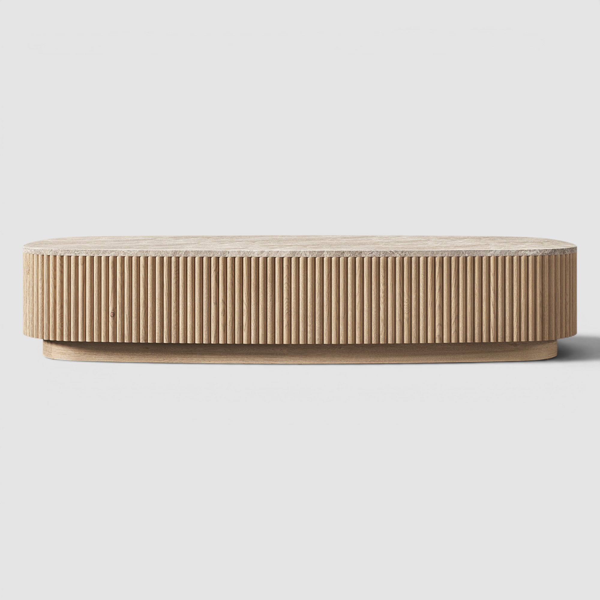 Mulhollan Emperador Plinth Rectangular Coffee Table