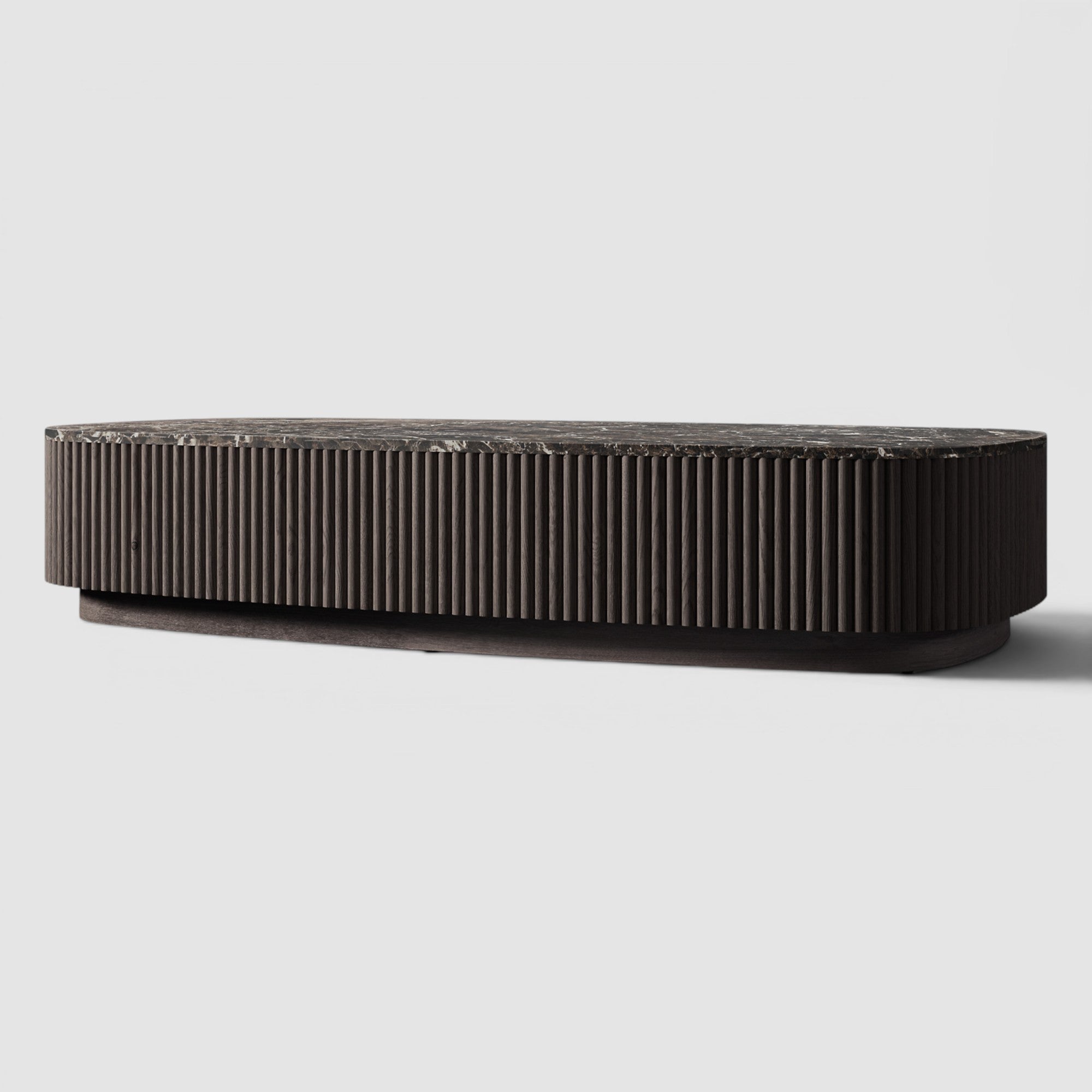 Mulhollan Emperador Plinth Rectangular Coffee Table