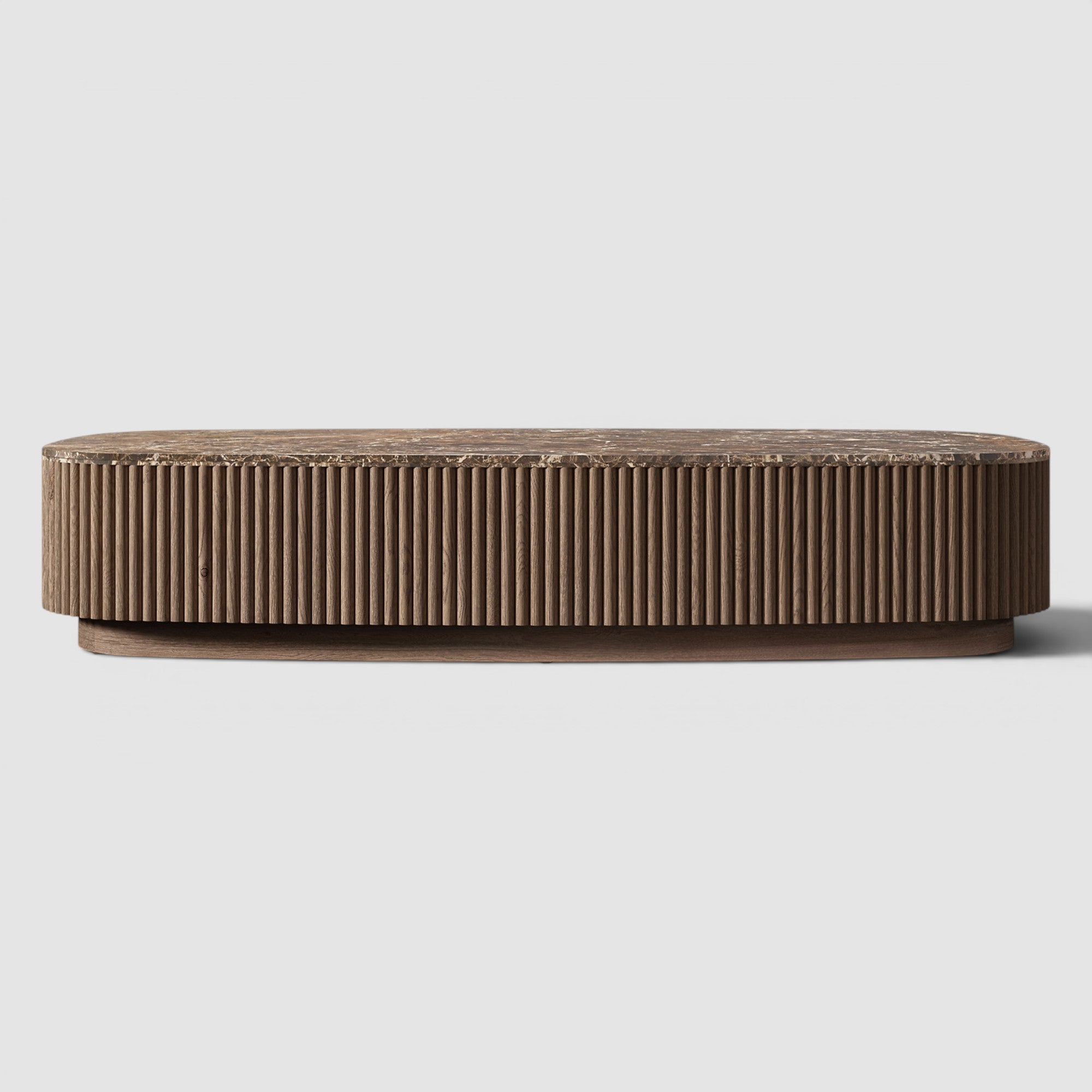 Mulhollan Emperador Plinth Rectangular Coffee Table