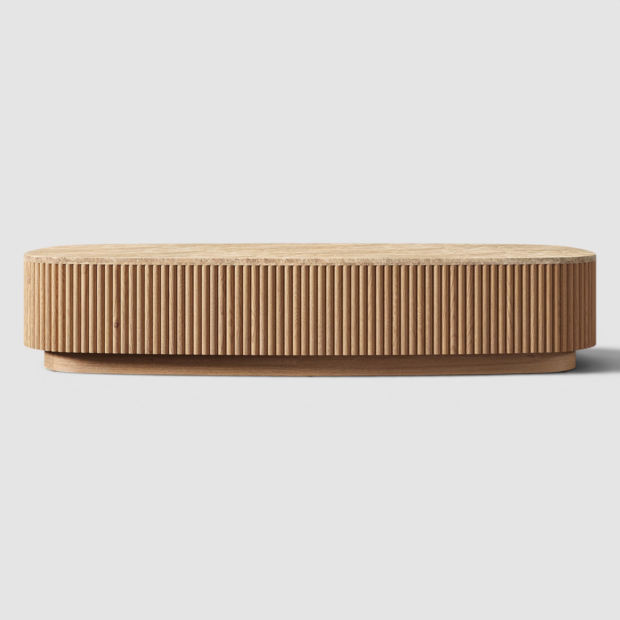 Mulhollan Emperador Plinth Rectangular Coffee Table