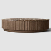 Mulhollan  Emperador Plinth Round Coffee Table