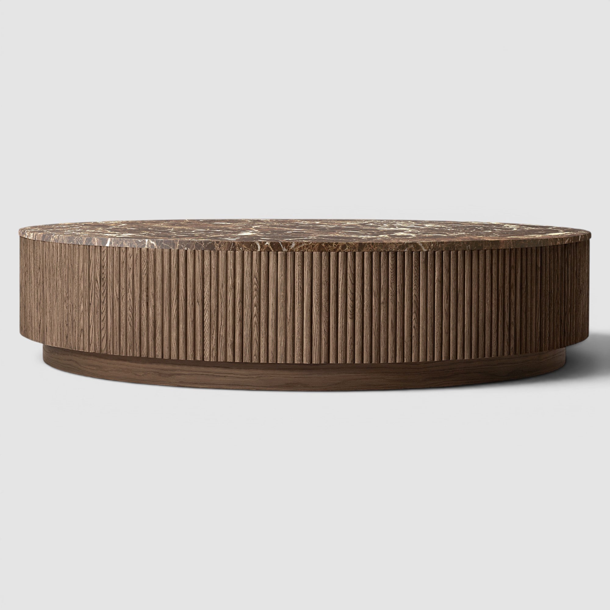 Mulhollan  Emperador Plinth Round Coffee Table