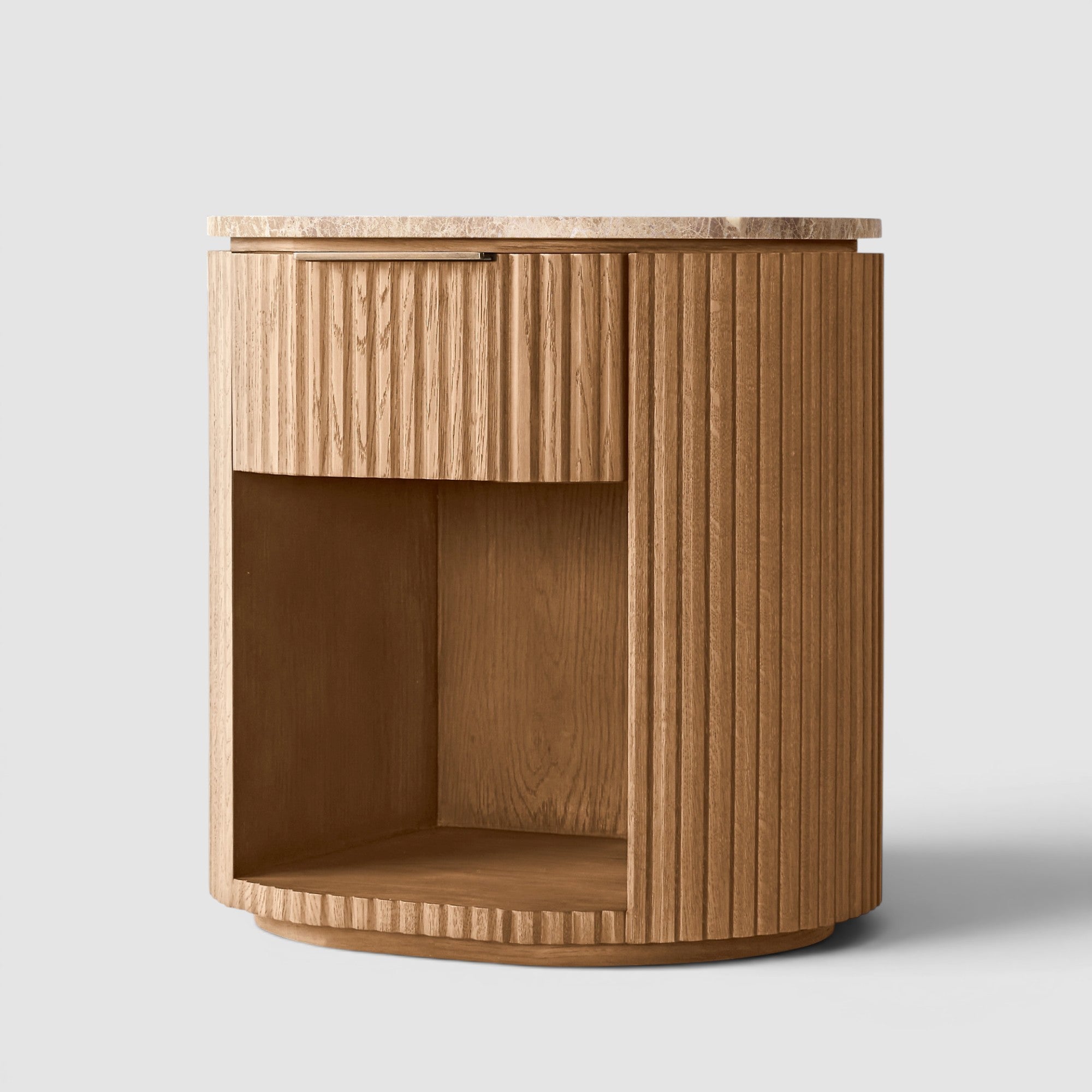 Bylen Emperador Open Bedside Table