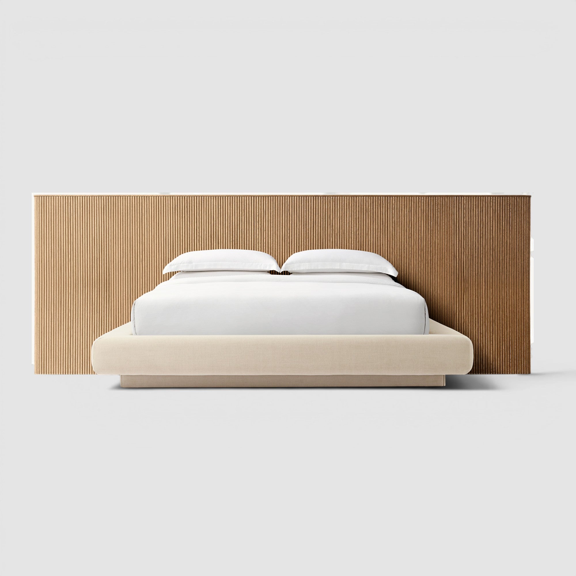 Mulhollan Wide Extended Panel Bed with Fabric Base