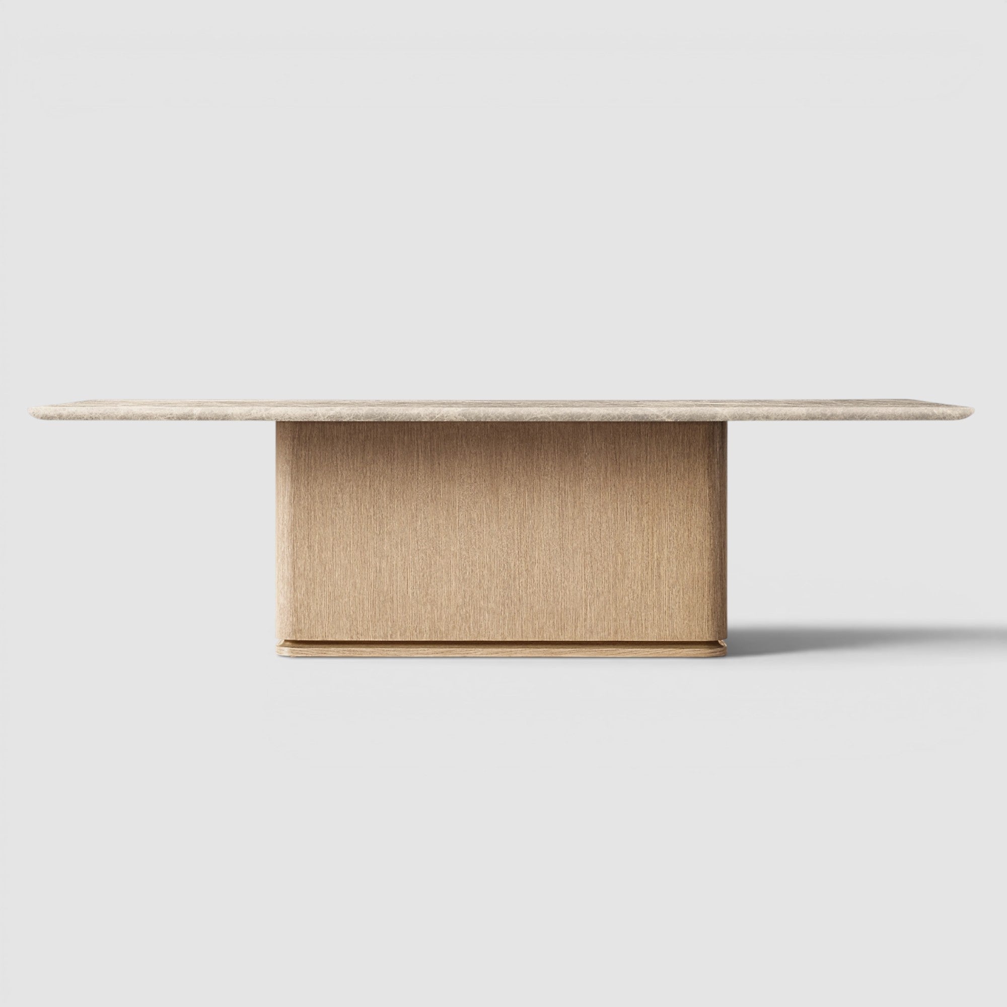 Linea Emperador Rectangular Dining Table