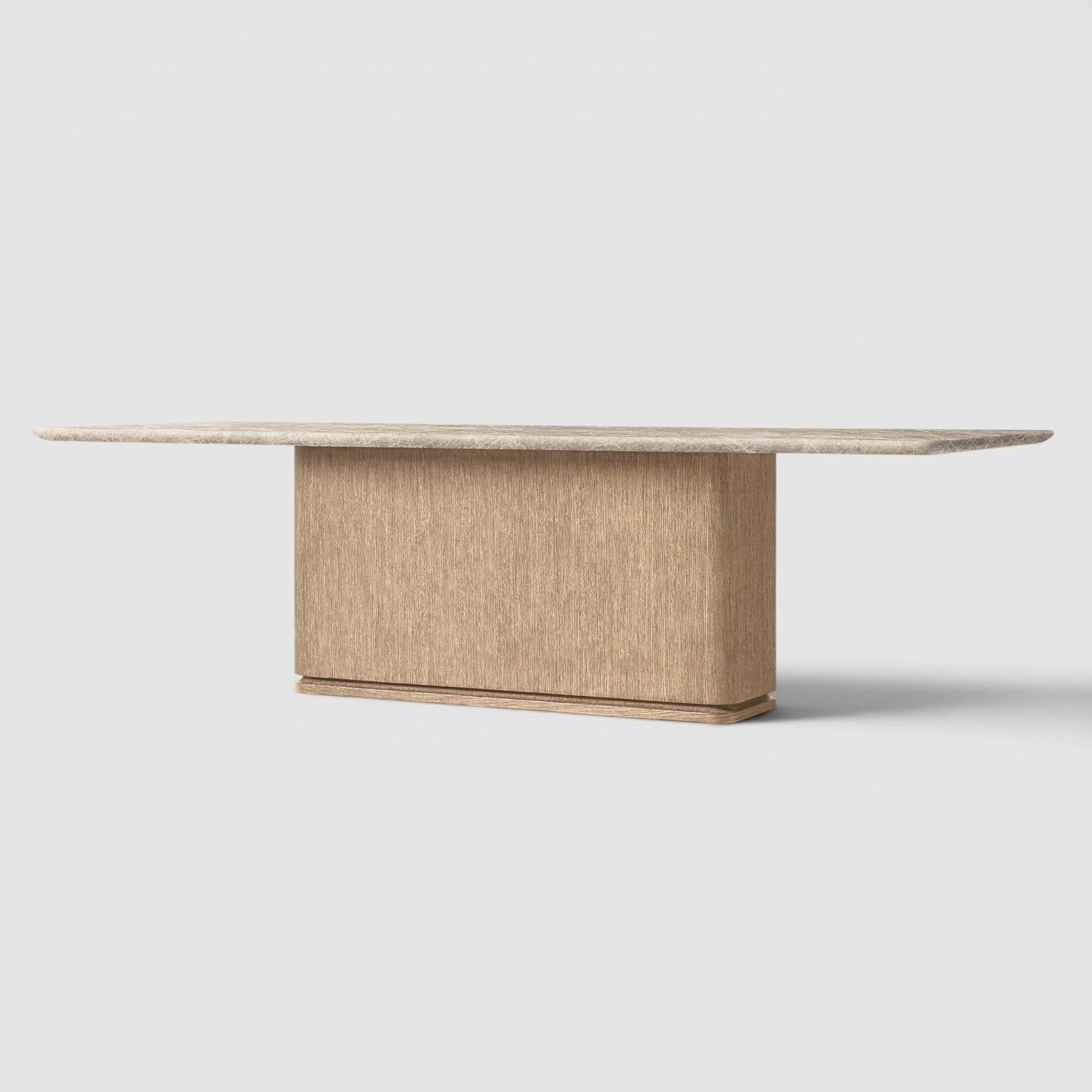 Linea Emperador Rectangular Dining Table