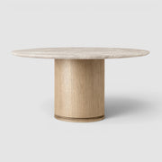 Linea Emperador Round Dining Table