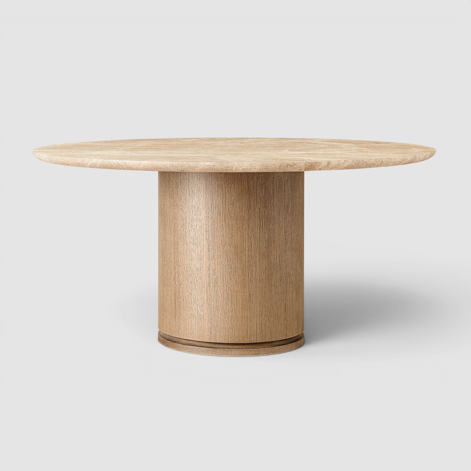 Linea Emperador Round Dining Table