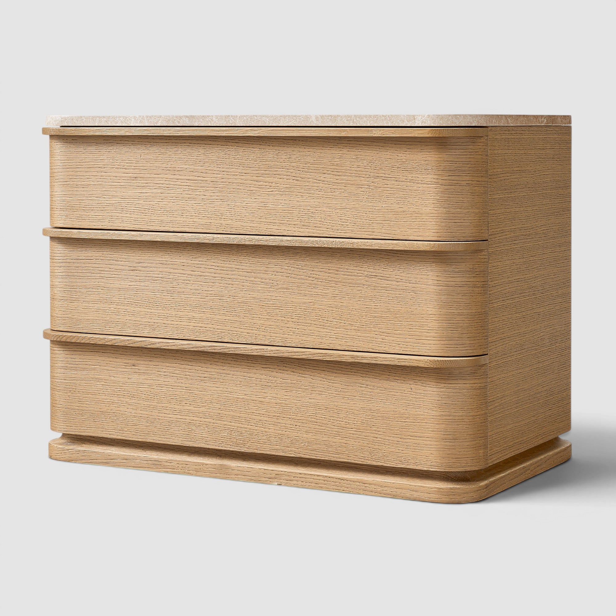 Linea Emperador Closed Nightstand