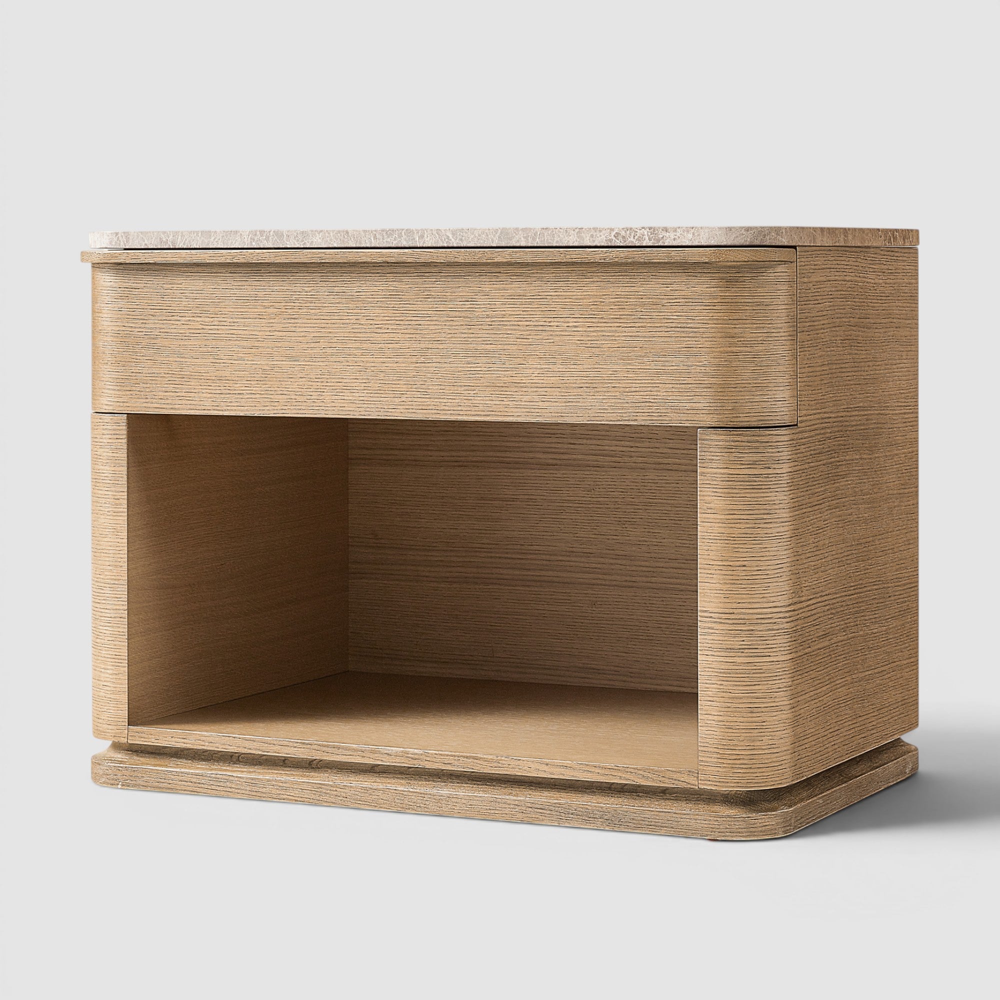 Linea Emperador Open Nightstand