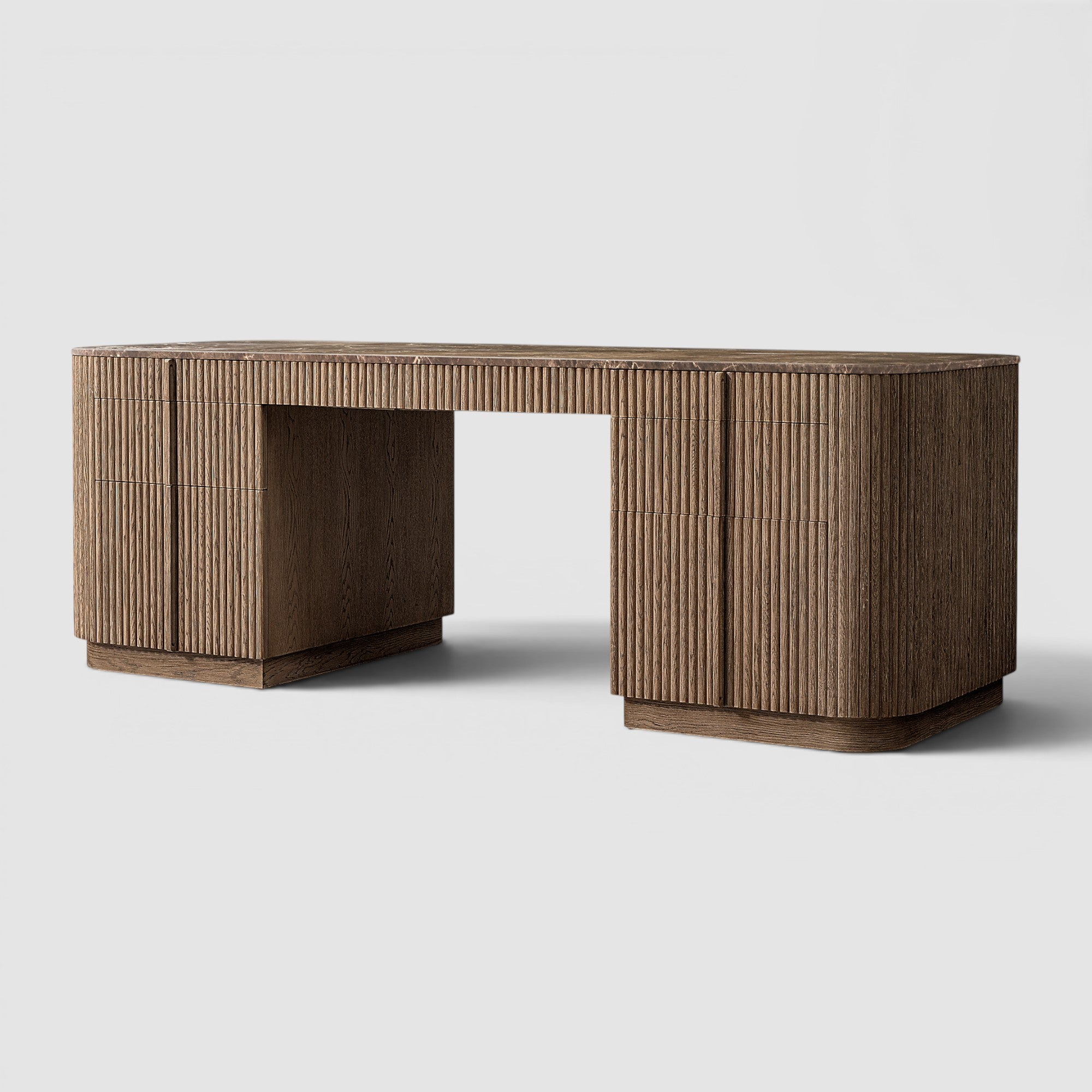 Mulhollan Emperador 7-Drawer Desk