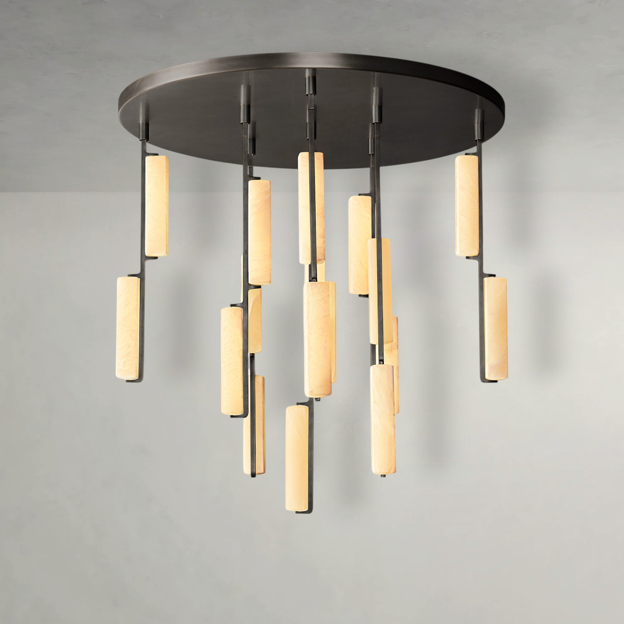 Auduben Alabaster Round Chandelier