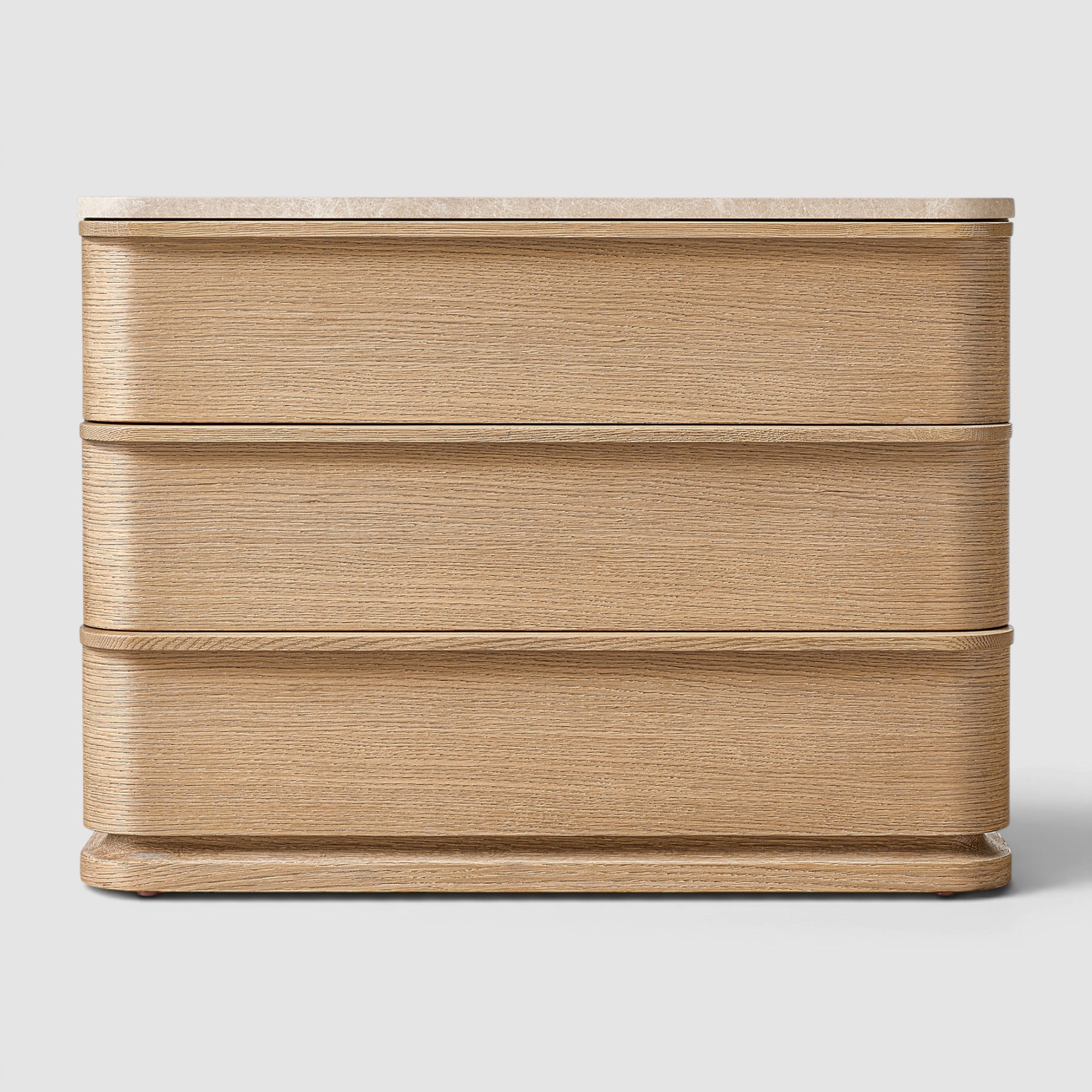 Linea Emperador Closed Nightstand
