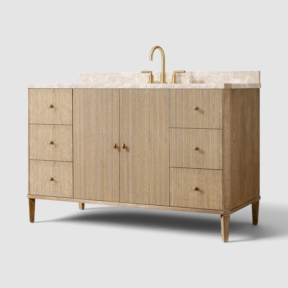 Liora Reeded Single Extra-Wide Vanity
