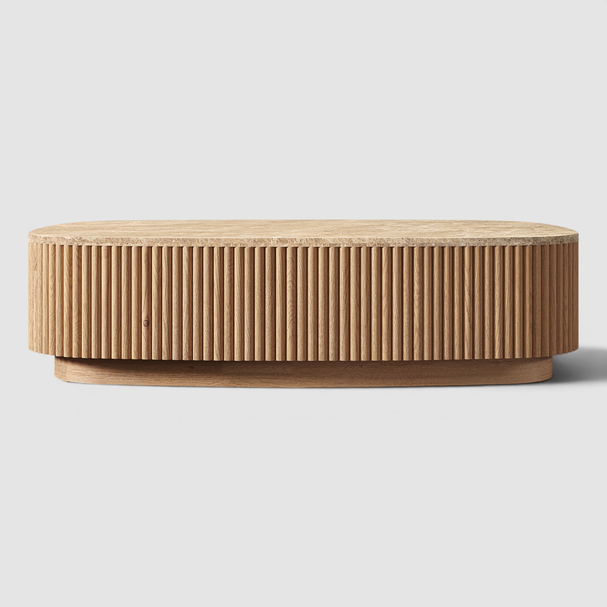 Mulhollan Emperador Plinth Rectangular Coffee Table