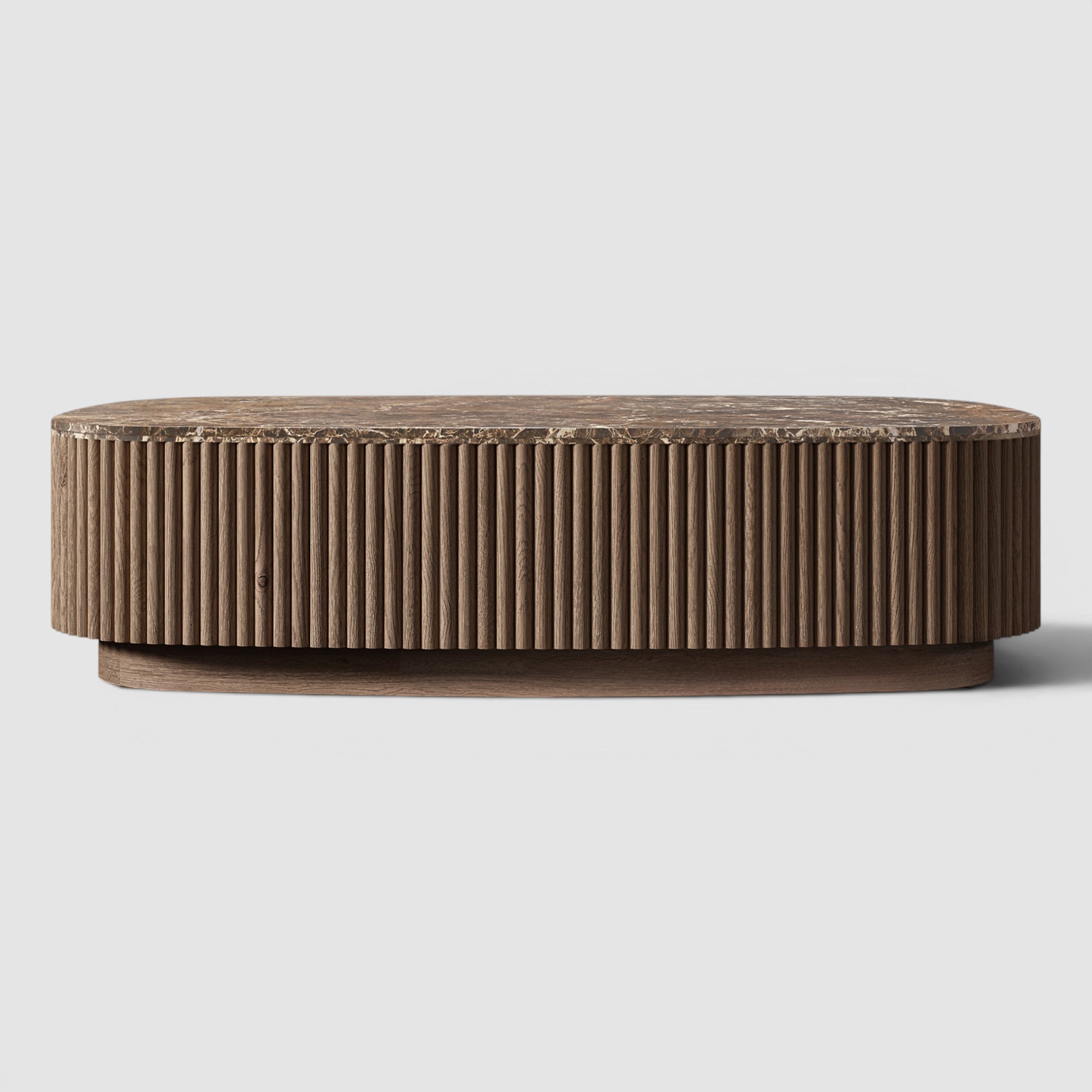 Mulhollan Emperador Plinth Rectangular Coffee Table