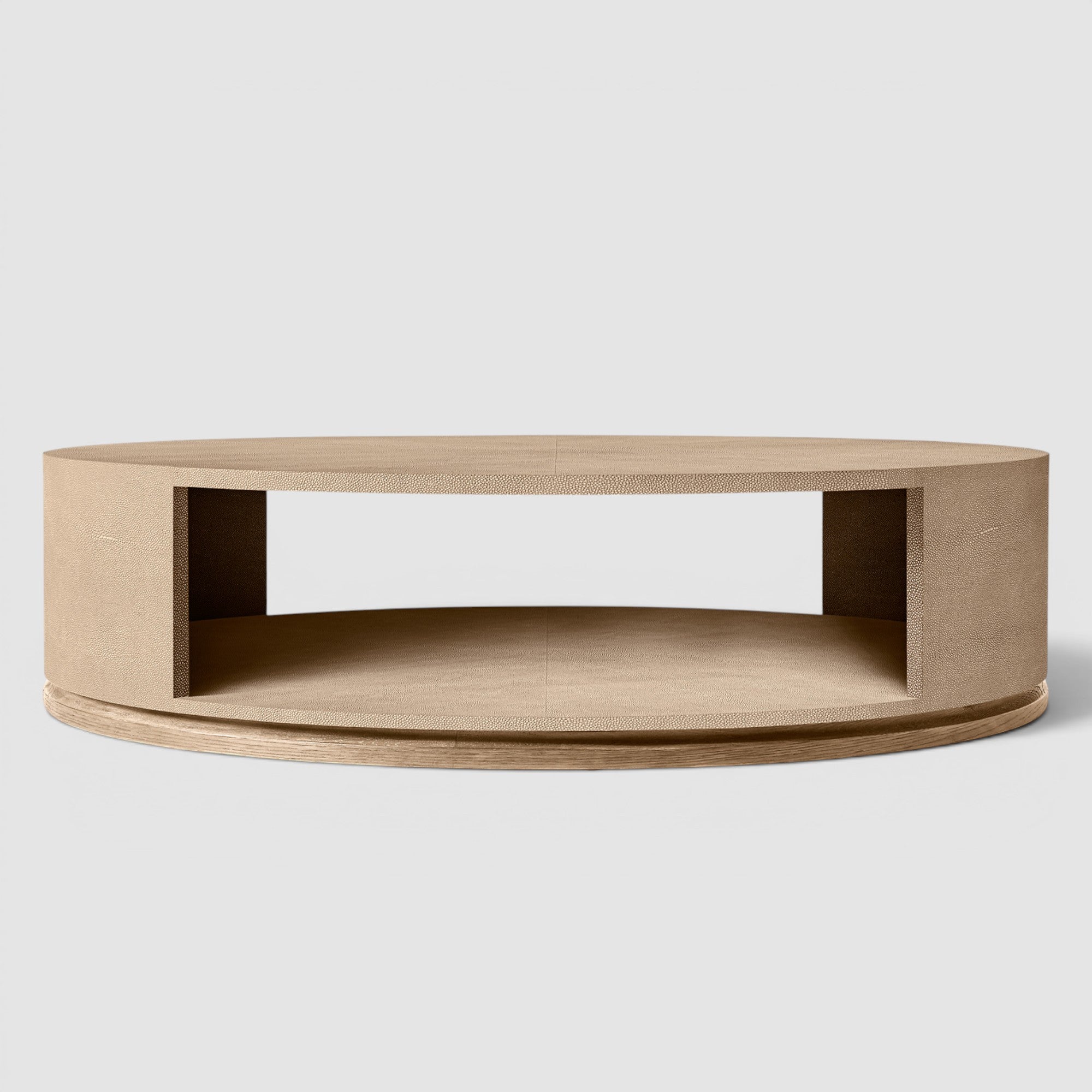 Linea Shagreen Round  Open Coffee Table