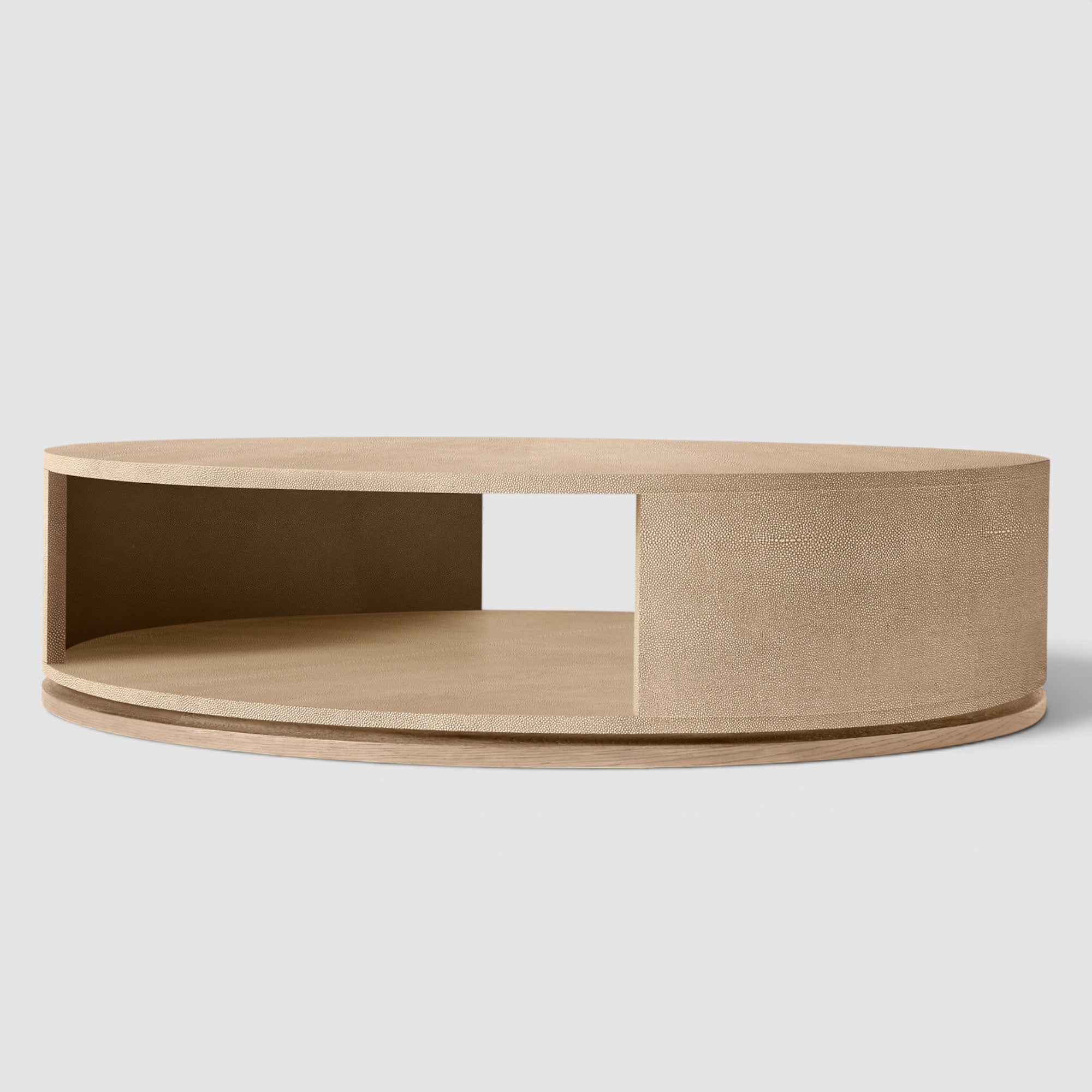 Linea Shagreen Round  Open Coffee Table
