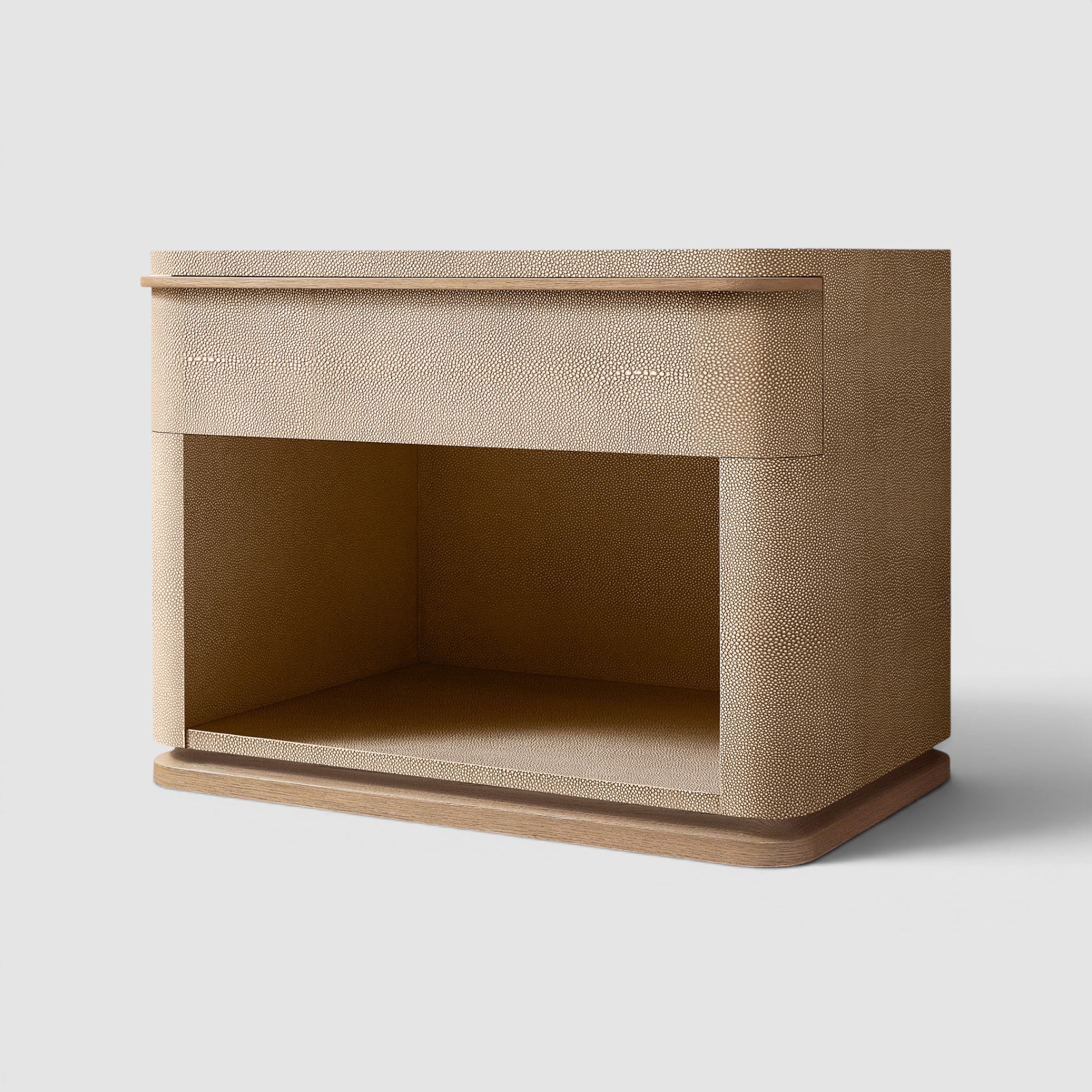 Linea Shagreen Open Nightstand