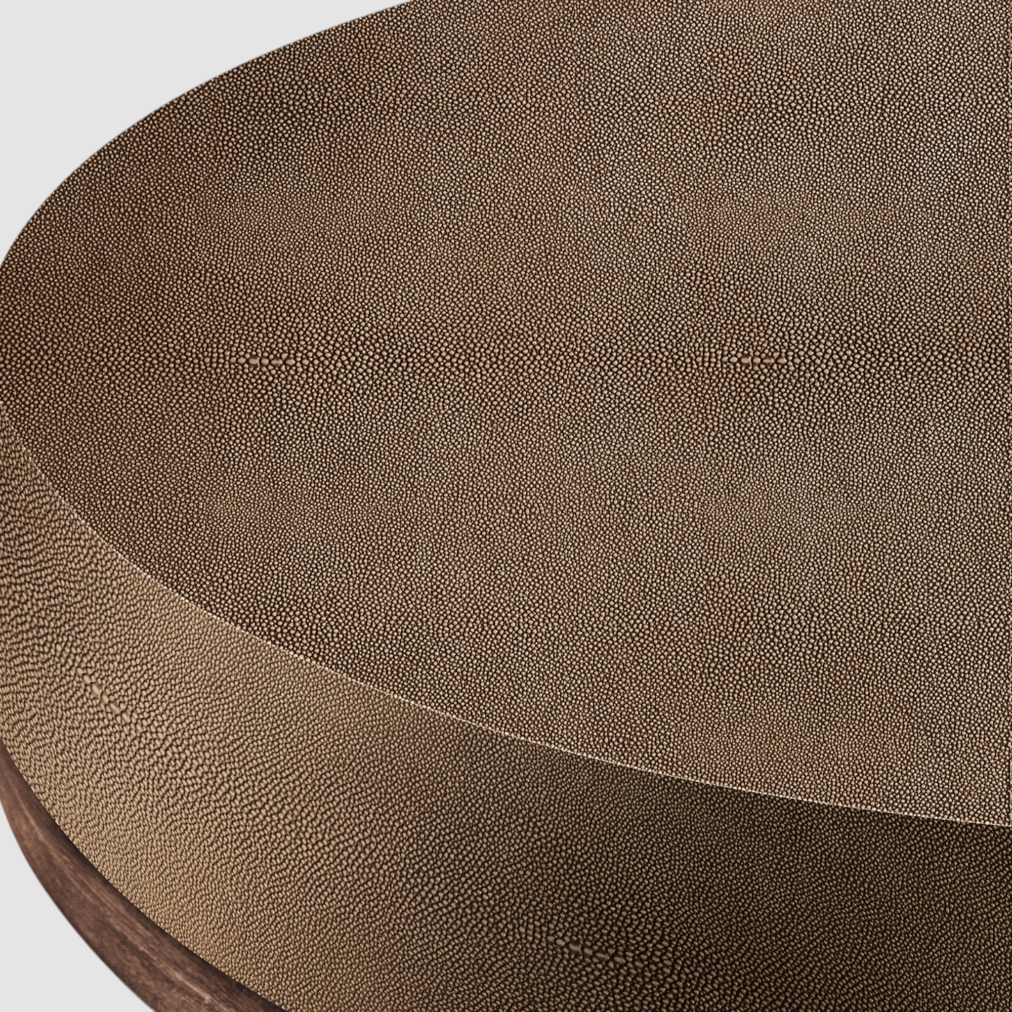 Linea Shagreen Round  Plinth Coffee Table