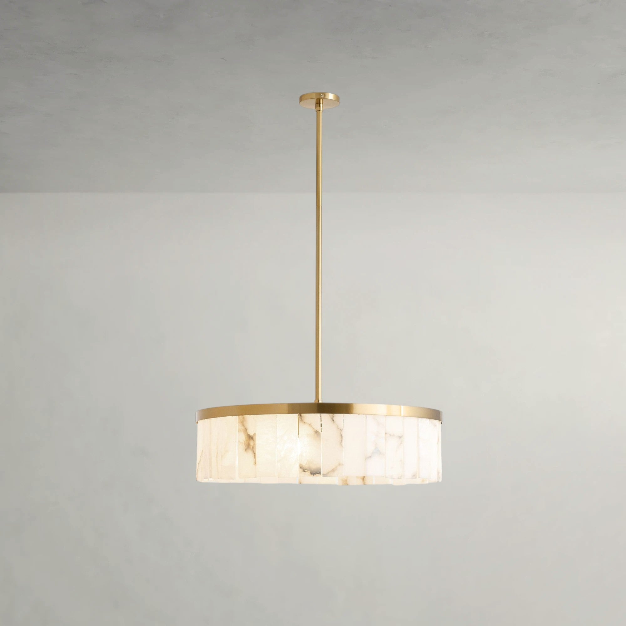 Wondham Alabaster Tile Round Chandelier