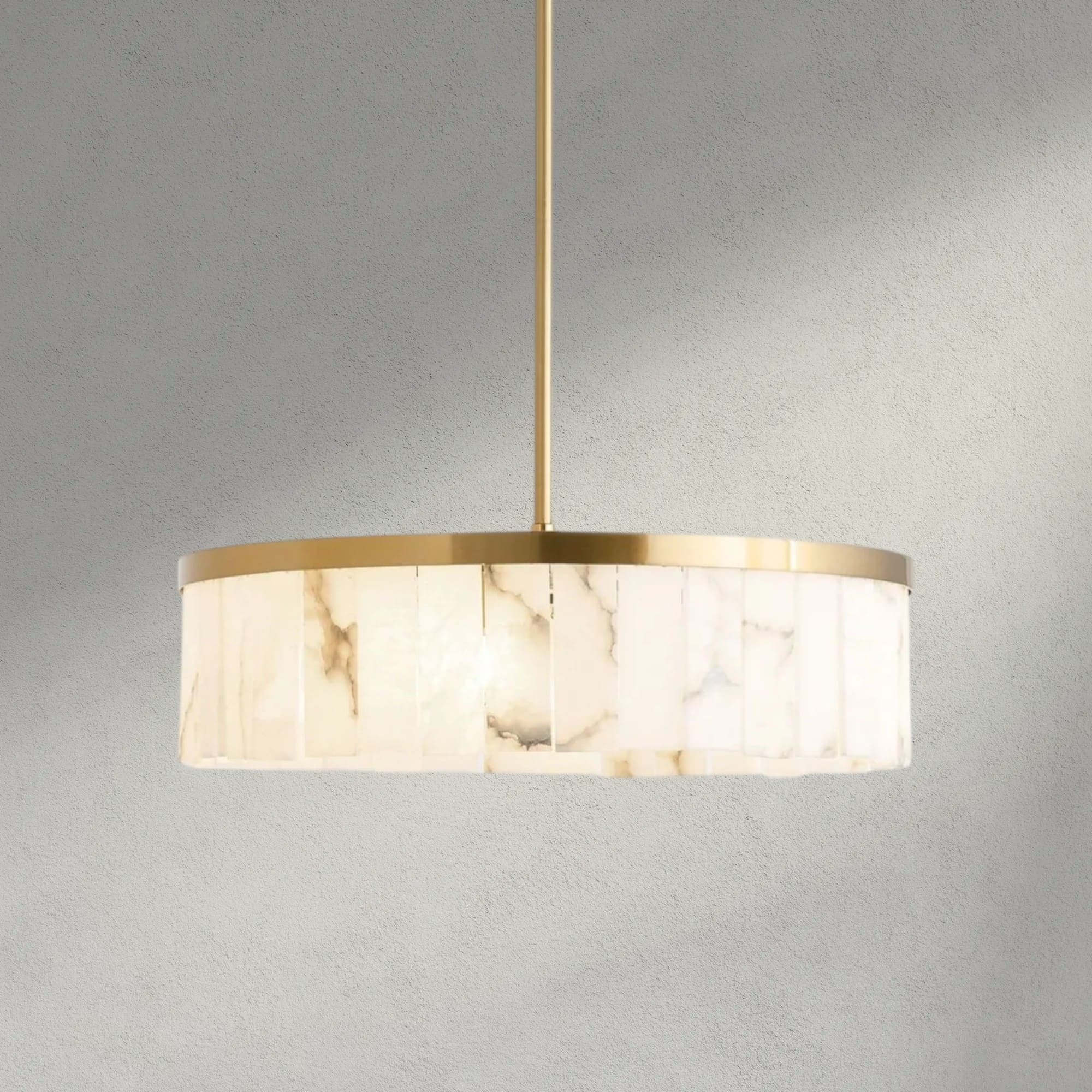 Wondham Alabaster Tile Round Chandelier